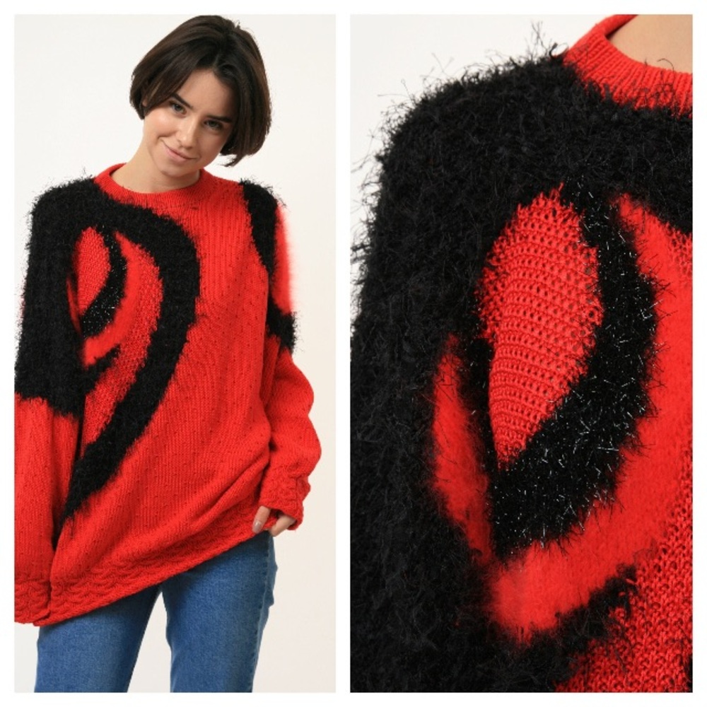 80s Vintage Angora and Cotton Sweater